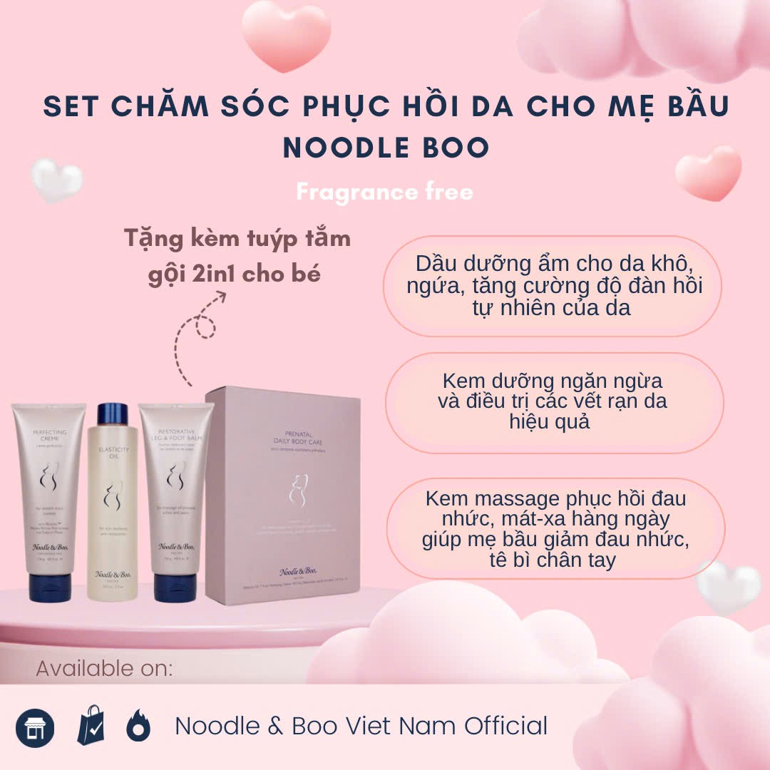 BỘ CHĂM SÓC CƠ THỂ CHO MẸ BẦU HẰNG NGÀY